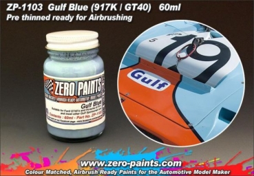 ZEROPAINTS ZP-1103 Gulf Blue Paint for 917's and GT40's etc 60ml