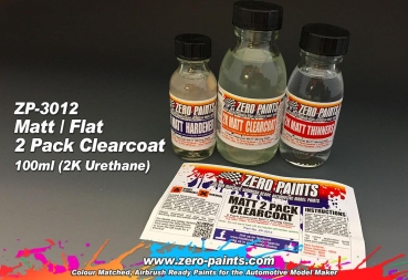 ZEROPAINTS ZP-3012 MATT/ FLAT 2 Pack Clearcoat 100ml (2K Urethane)