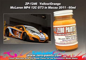 ZEROPAINTS ZP-1246 Yellow/Orange Paint McLaren MP4-12C GT3 in Macau 2011 (for Fujimi) 60ml