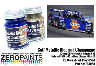 ZEROPAINTS ZP-1058 Metallic Blue and Champagne (ähnlich Gulf) Paint Set 2x30ml