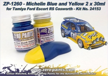 ZEROPAINTS ZP-1260 Michelin Pilot Blue & Yellow Paint Set 2x30ml
