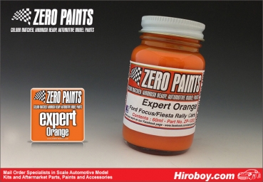 ZEROPAINTS ZP-1232 Orange Paint for Expert Sponsored Rally Cars 60ml