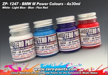 ZEROPAINTS ZP-1247 BMW M Power Colours Paint Set 4x30ml