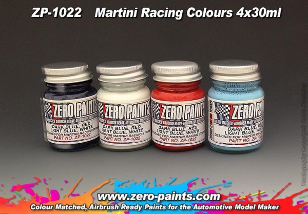 ZEROPAINTS ZP-1022 Martini Racing Colour Paint Set 4x30ml
