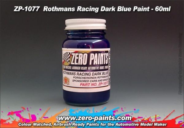 ZEROPAINTS ZP-1077 Rothmans Racing Dark  Blue Porsche 991 RSR Le Mans 2018 Paint 60ml