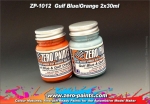 ZEROPAINTS ZP-1012 Gulf Blue and Orange Paints 2x30ml