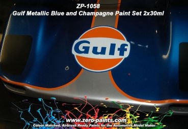 ZEROPAINTS ZP-1058 Metallic Blue and Champagne (ähnlich Gulf) Paint Set 2x30ml