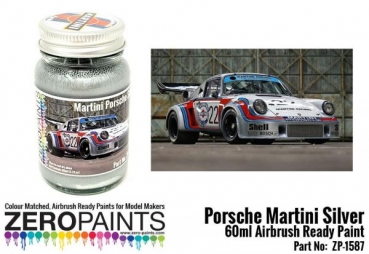 ZEROPAINTS ZP-1587 Porsche 911 Martini Silver Paint 60ml